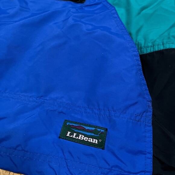 VTG 90s 80s LL Bean Pullover 1/4Zip Anorak Windbreaker Jacket Aztec Womens Large - Picture 8 of 8
